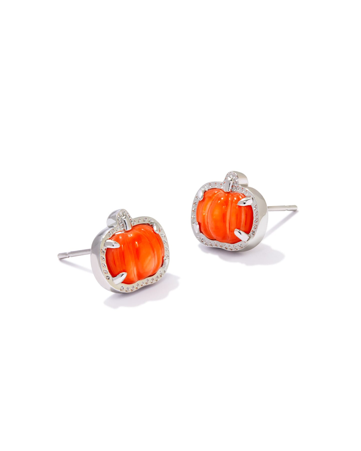 KENDRA SCOTT: PUMPKIN STUD RHODIUM