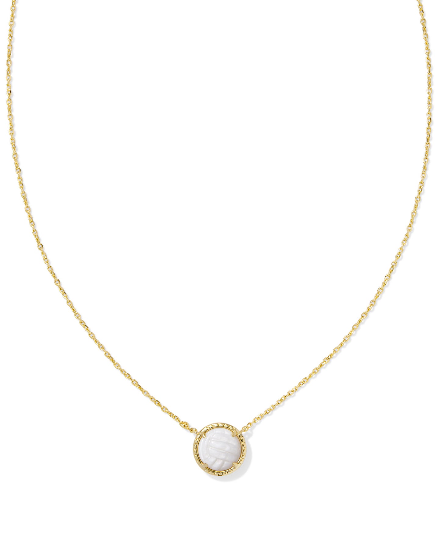 KENDRA SCOTT: VOLLEYBALL PENDANT NECKLACE GOLD