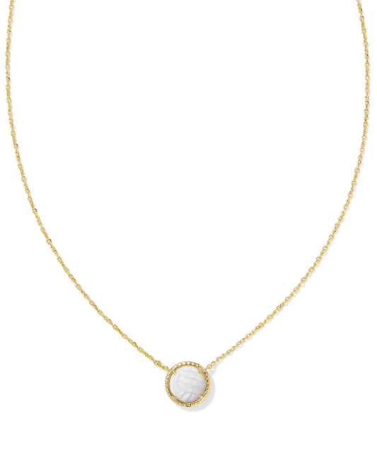 KENDRA SCOTT: VOLLEYBALL PENDANT NECKLACE GOLD