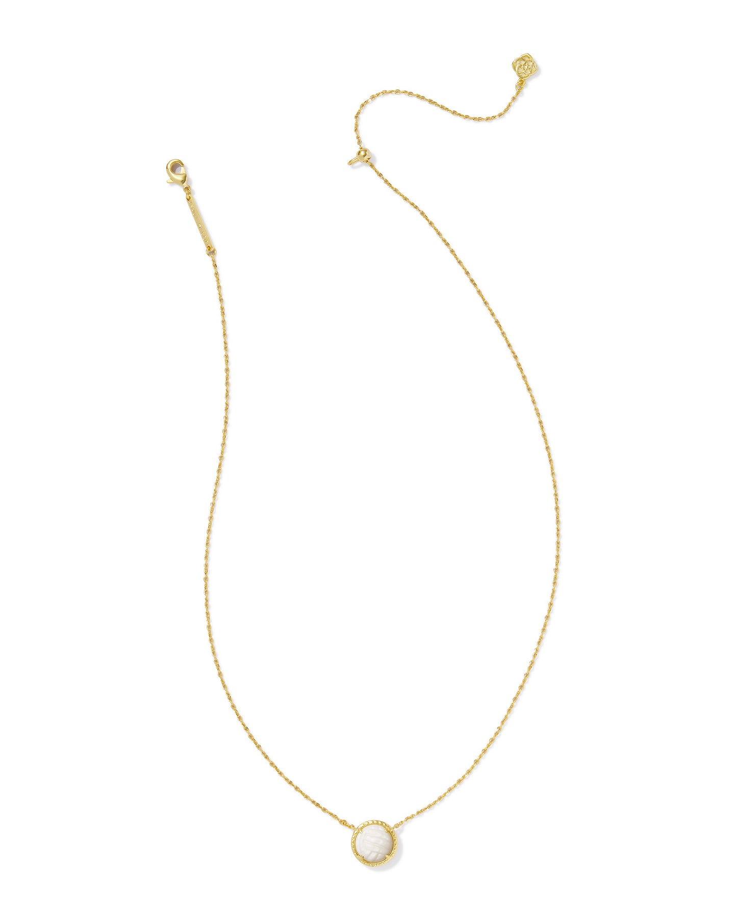 KENDRA SCOTT: VOLLEYBALL PENDANT NECKLACE GOLD