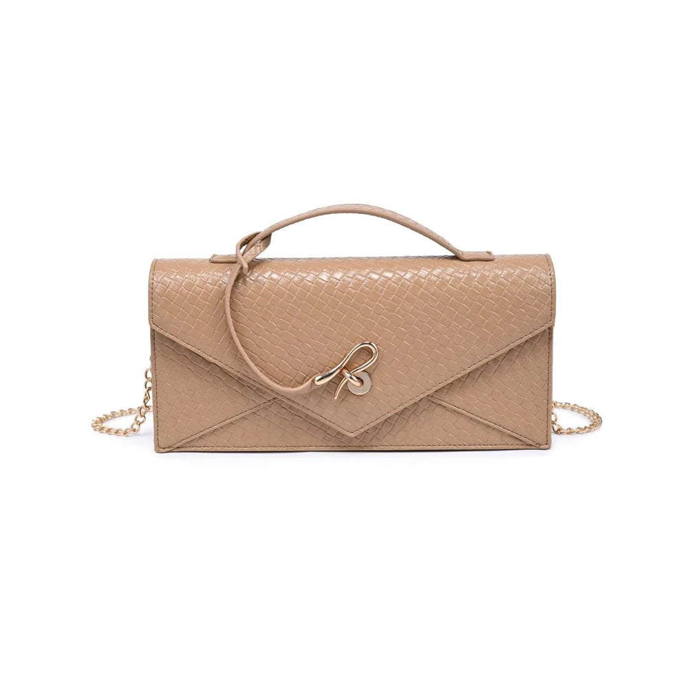 KHALEESI CLUTCH-NATURAL FRONT VIEW