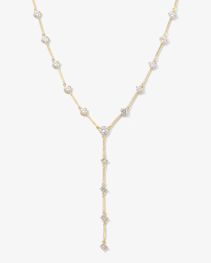 MELINDA MARIA: LAVISH LARIAT NECKLACE