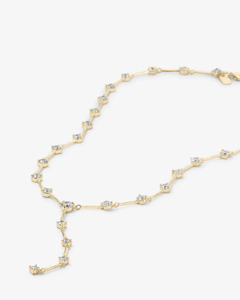MELINDA MARIA: LAVISH LARIAT NECKLACE
