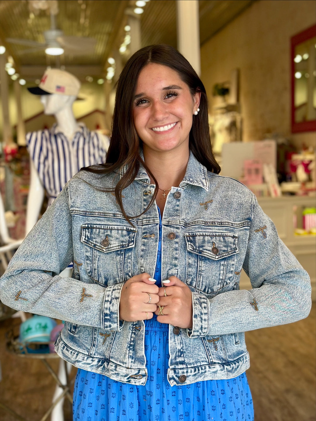 WESTERN STITCH DETAIL DENIM JACKET
