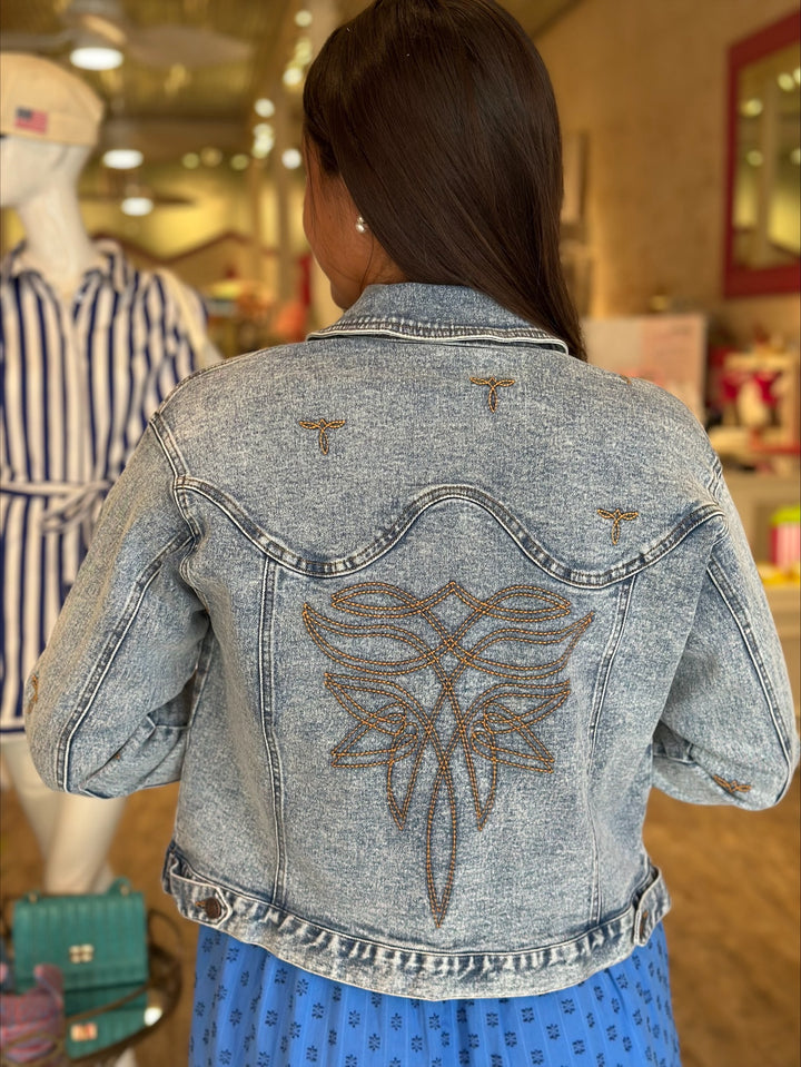 WESTERN STITCH DETAIL DENIM JACKET