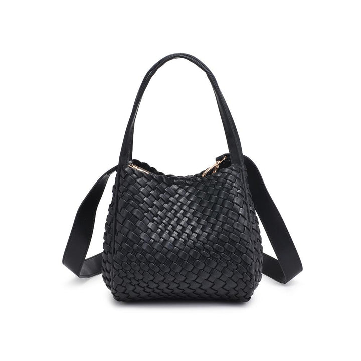 MODA LUXE: ROXY WOVEN BAG- BLACK