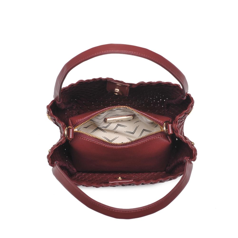 MODA LUXE: ROXY WOVEN BAG- BURGUNDY