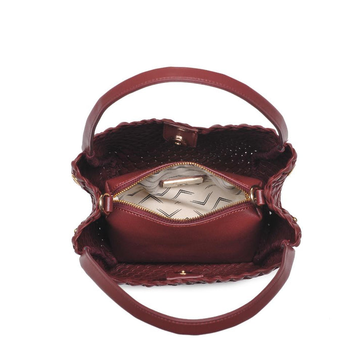 MODA LUXE: ROXY WOVEN BAG- BURGUNDY