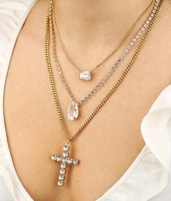 RUBIN NECKLACE- CLEAR