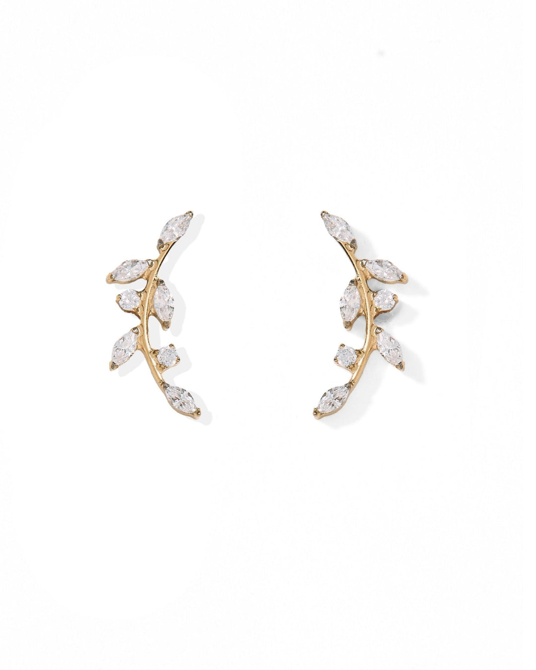 Screwback Stud Earrings - Chloe Climber Gold