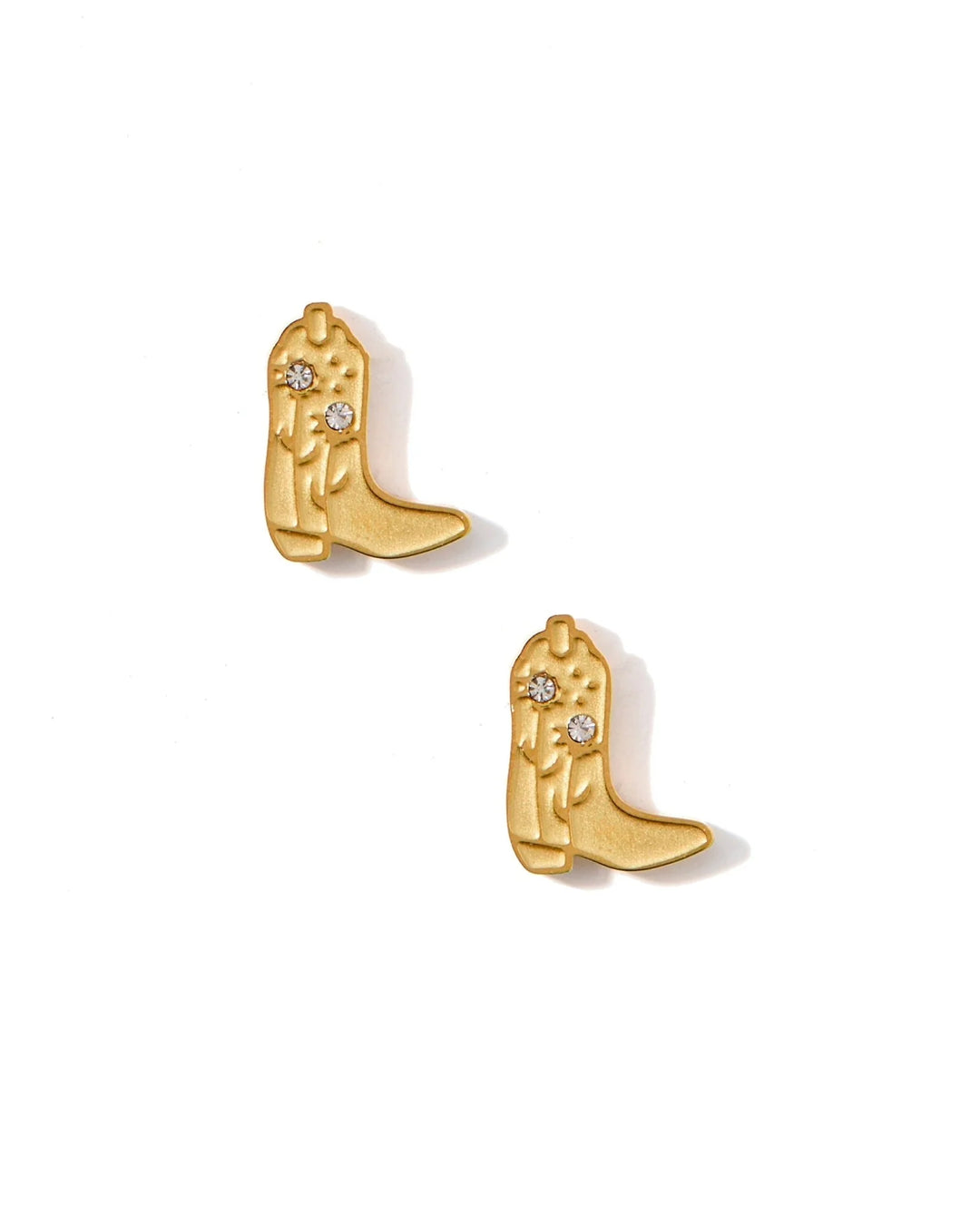 LINNY CO: SCREWBACK STUD EARRINGS-DAISY COWGIRL BOOT