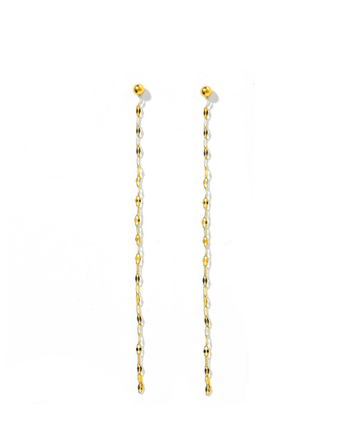 Screwback Stud Earrings - Devin Duster Gold