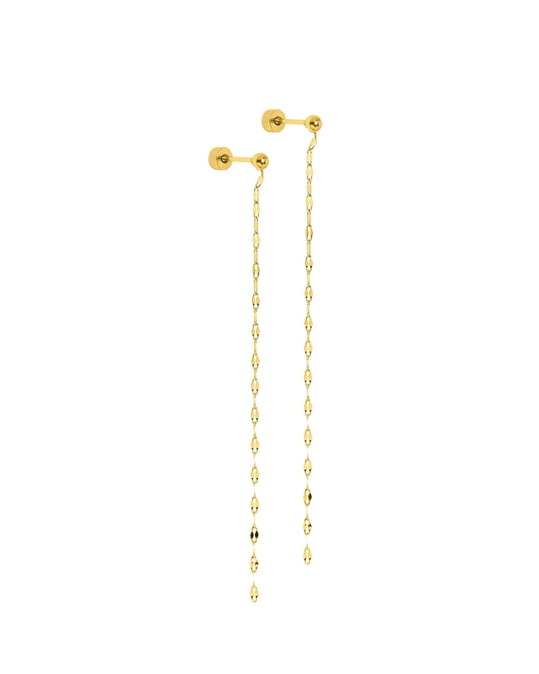 Screwback Stud Earrings - Devin Duster Gold