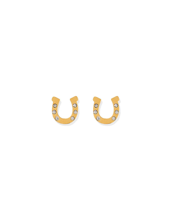 LINNY CO: SCREWBACK STUD EARRINGS-HORSESHOE