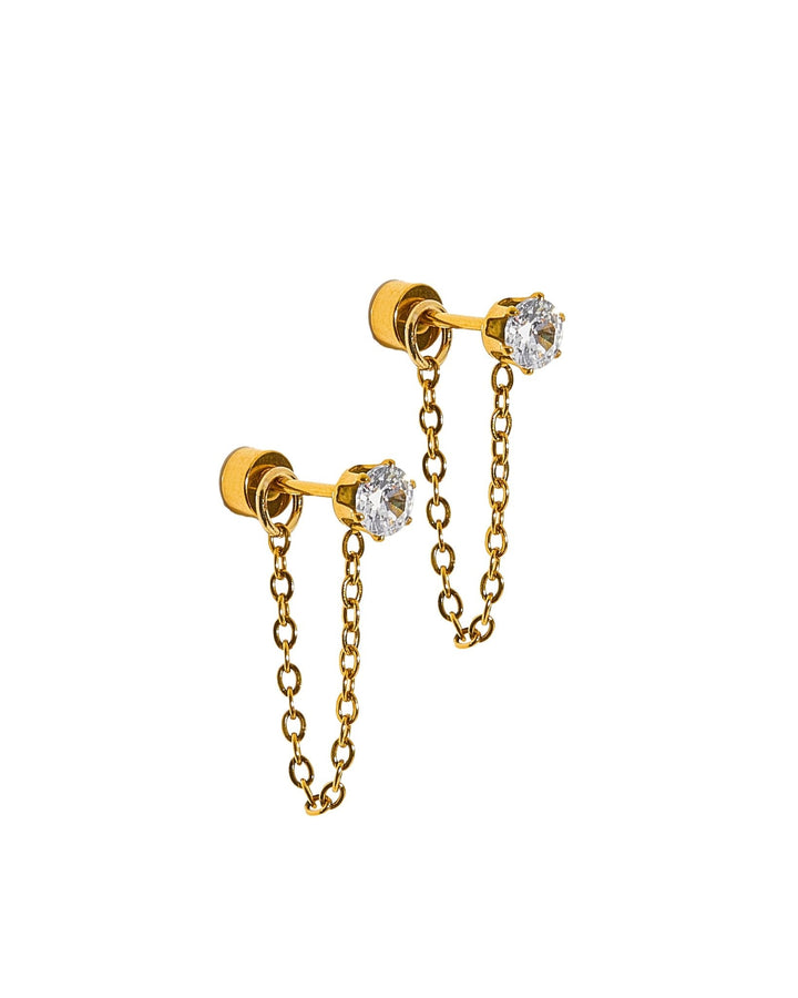 Screwback Stud Earrings - Indy Gold