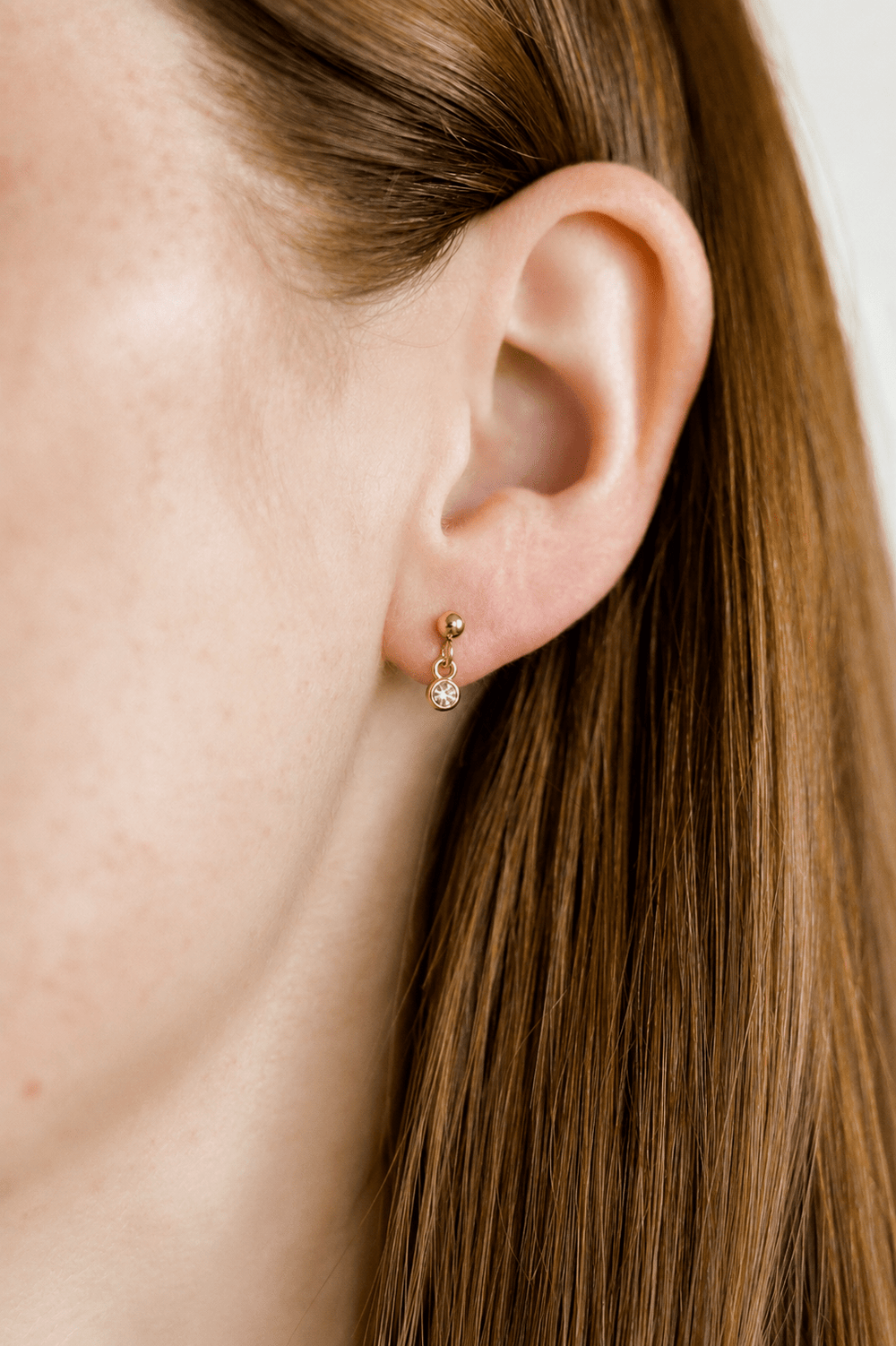 Screwback Stud Earrings - Millie Sparkle CZ Gold