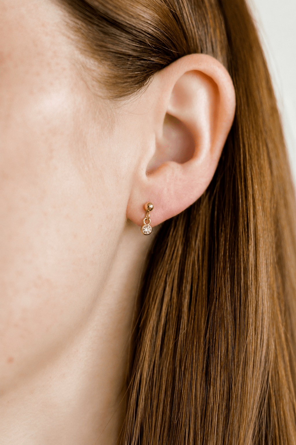 Screwback Stud Earrings - Millie Sparkle CZ Gold