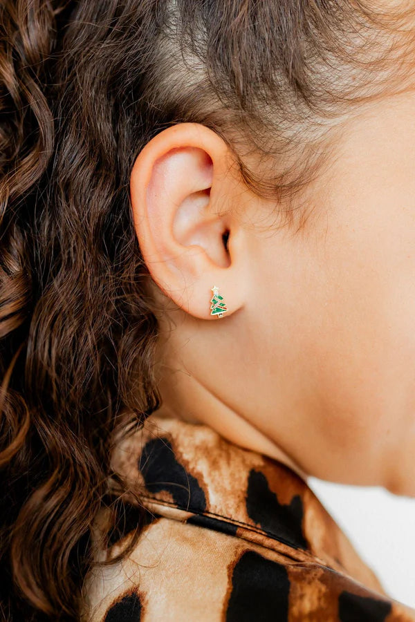LINNYCO: SCREWBACK STUD EARRING- NOELLE CHRISTMAS TREE