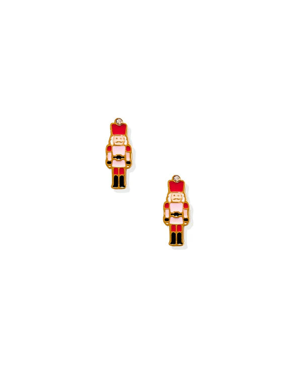 LINNYCO: SCREWBACK STUD EARRING- NUTCRACKER