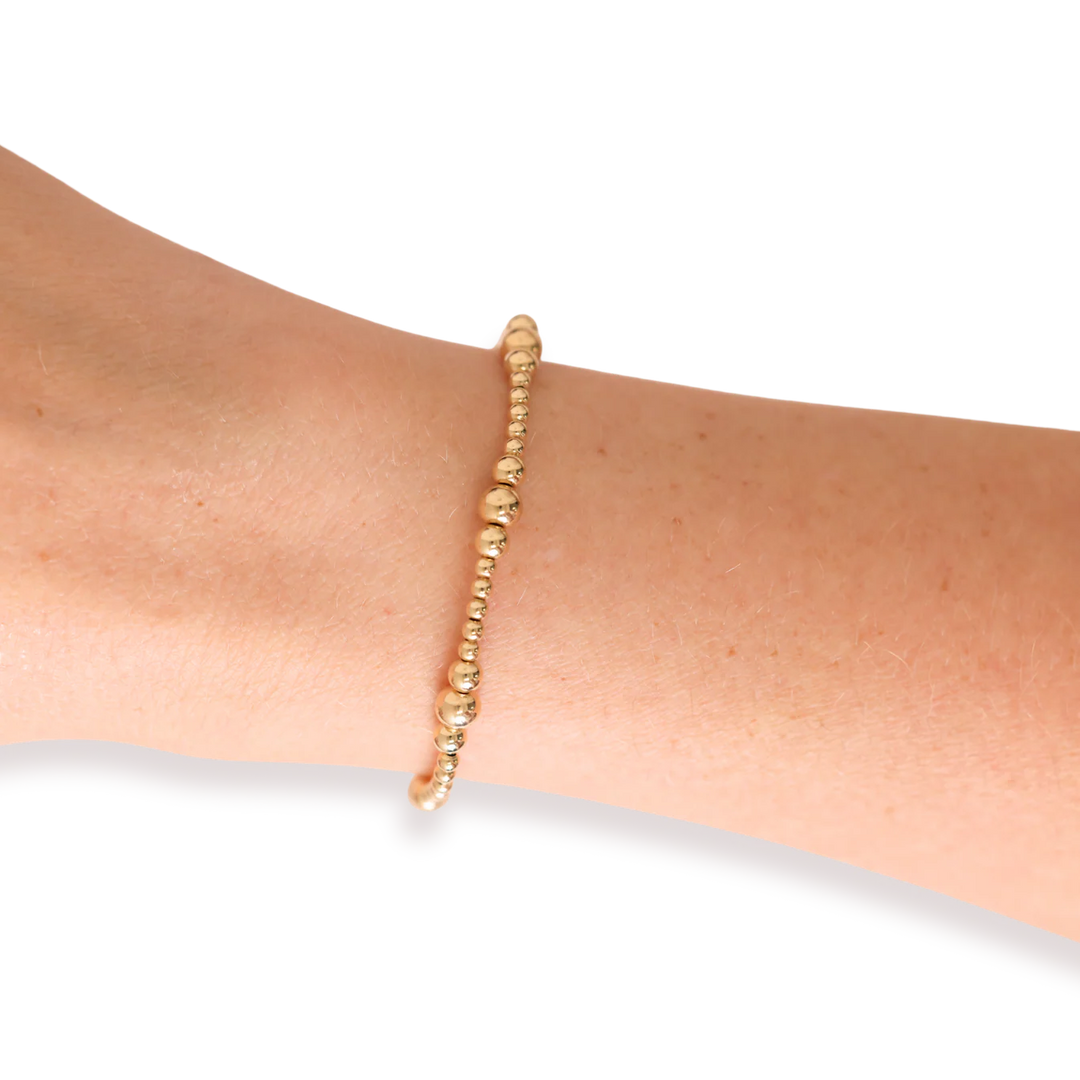 BEADED BLONDES: SUTTON BRACELET- GOLD