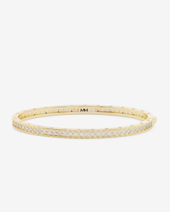 MELINDA MARIA: ASHLEY PAVE CUFF 4MM- GOLD