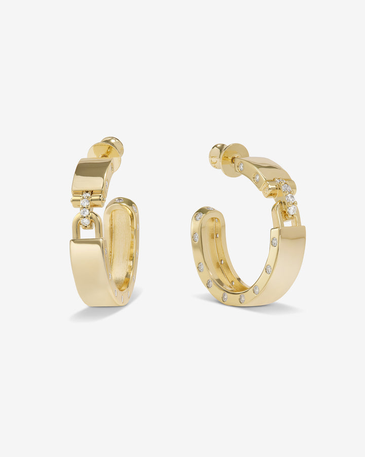 MELINDA MARIA: ASHLEY LOCK 1" HOOP-GOLD