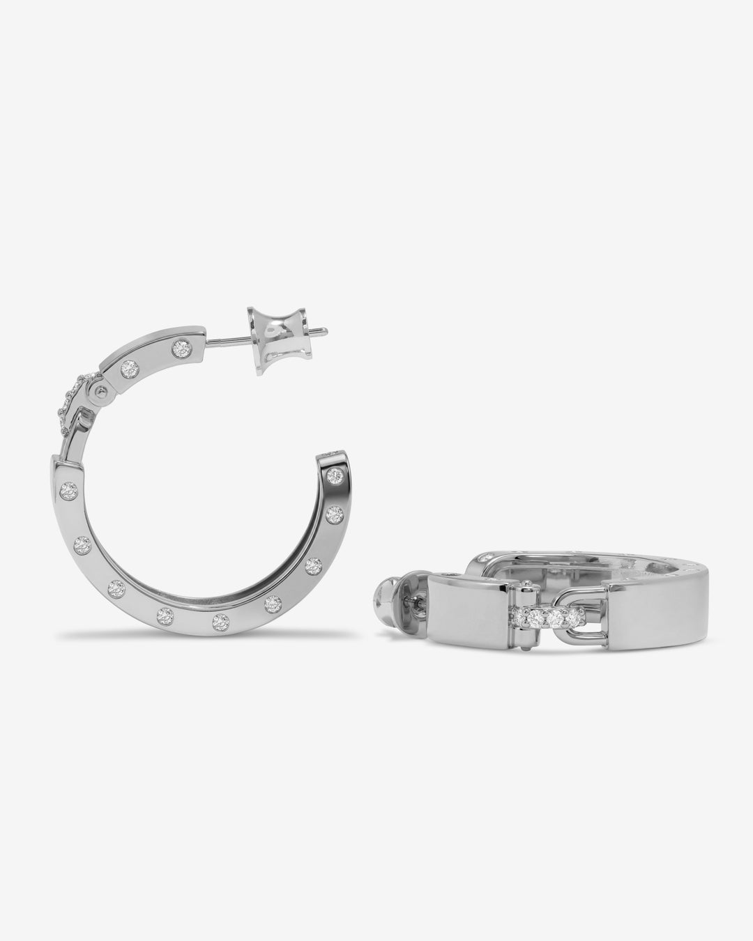 MELINDA MARIA: ASHLEY LOCK 1" HOOP-SILVER