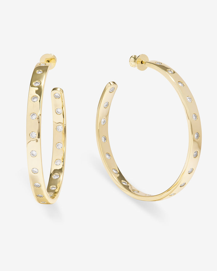 MELINDA MARIA: ASHLEY RODEO 2" HOOPS- GOLD