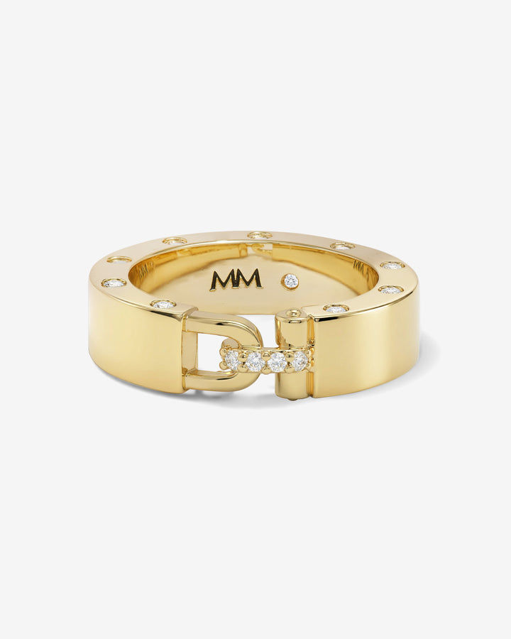 MELINDA MARIA: ASHLEY SMOOTH LOCK RING-GOLD