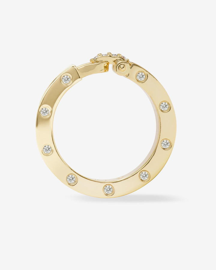 MELINDA MARIA: ASHLEY SMOOTH LOCK RING-GOLD