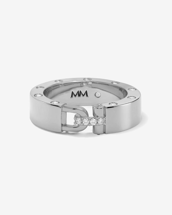 MELINDA MARIA: ASHLEY SMOOTH LOCK RING-SILVER