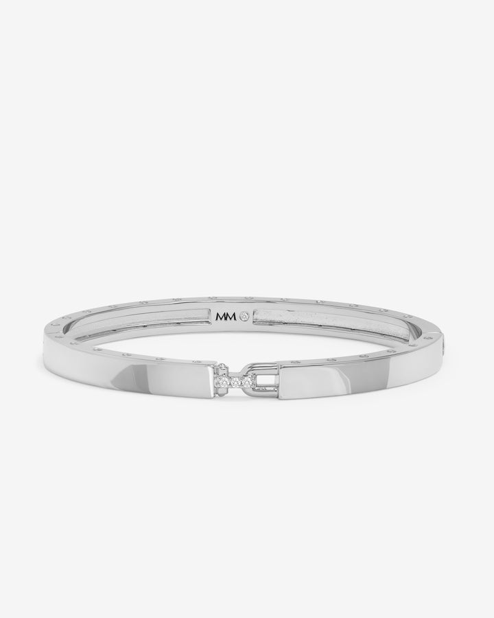 MELINDA MARIA: ASHLEY LOCK CUFF 6MM- SILVER