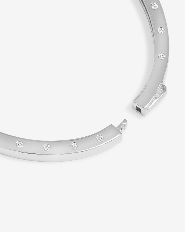 MELINDA MARIA: ASHLEY LOCK CUFF 6MM- SILVER