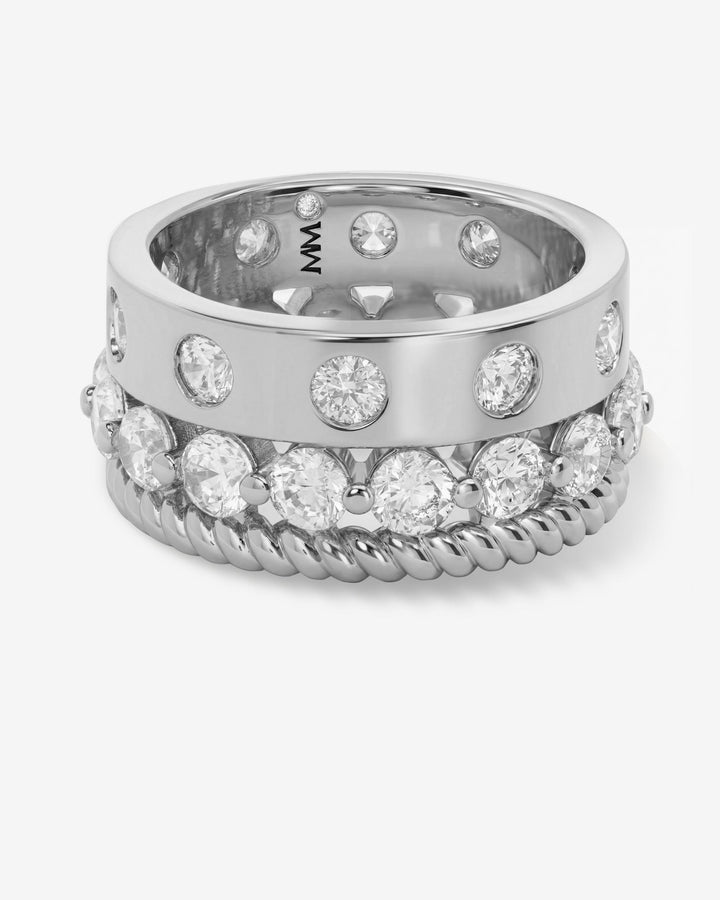MELINDA MARIA: ASHLEY VENICE RING- SILVER
