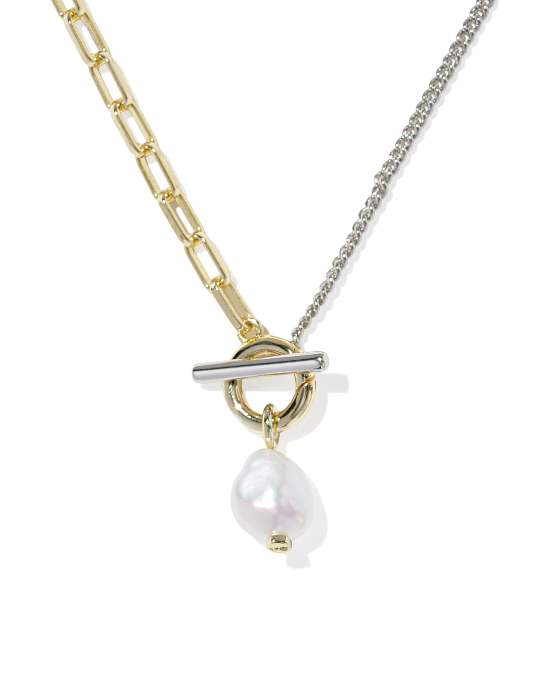 Kendra Scott: Leighton Pearl Chain Necklace - Mixed Metal