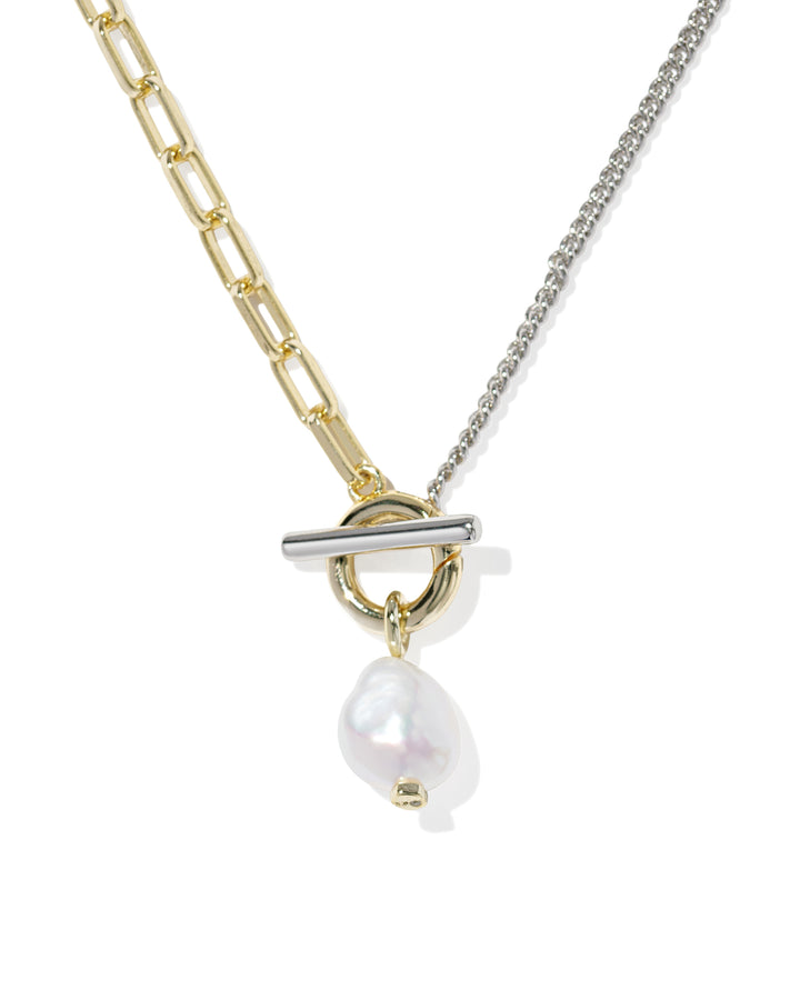 Kendra Scott: Leighton Pearl Chain Necklace - Mixed Metal