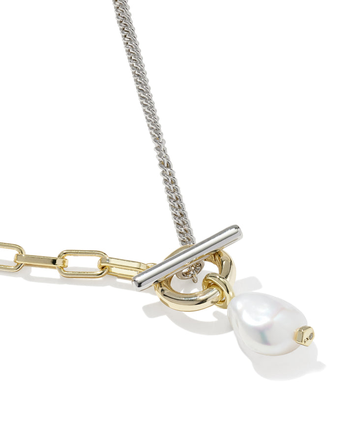 Kendra Scott: Leighton Pearl Chain Necklace - Mixed Metal