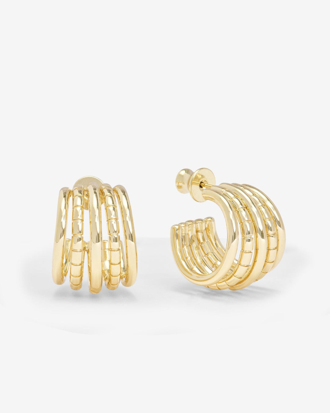 TALON 5 ROW HOOPS - GOLD