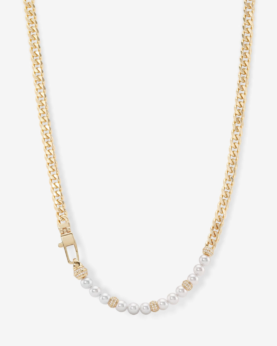JULIAN LOVES PEARLS NECKLACE - GOLD 16"