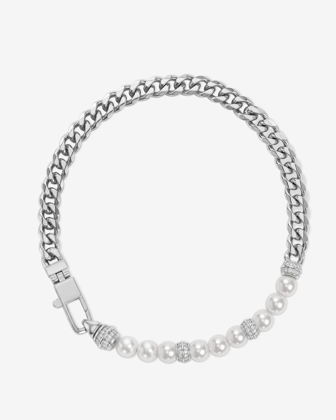 JULIAN LOVES PEARLS BRACELET - SILVER