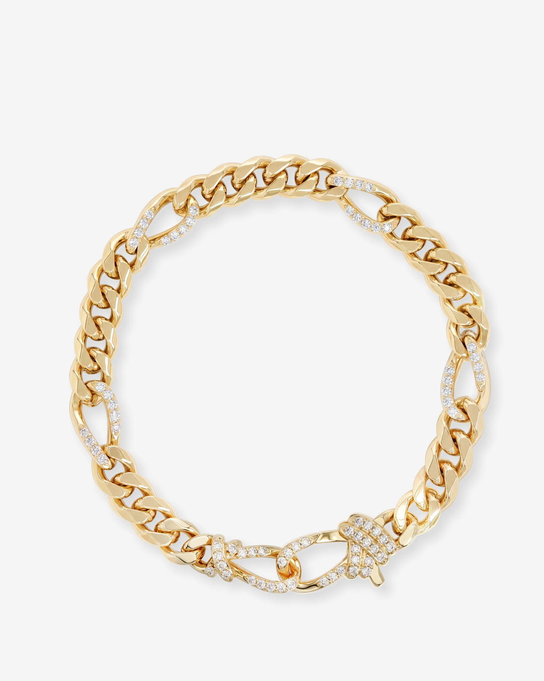 KNOT FIGARO CHAIN BRACELET - GOLD
