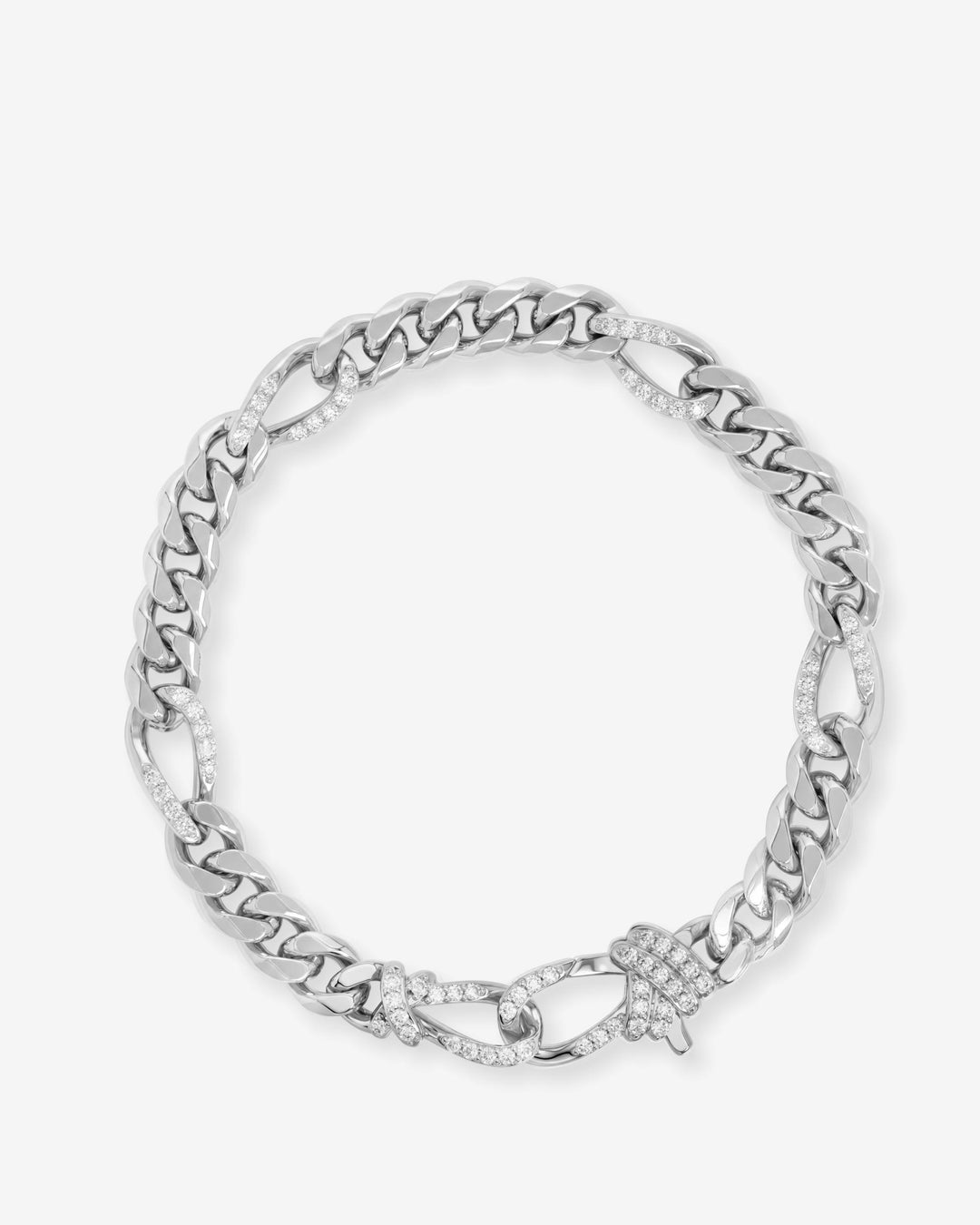 KNOT FIGARO CHAIN BRACELET - SILVER