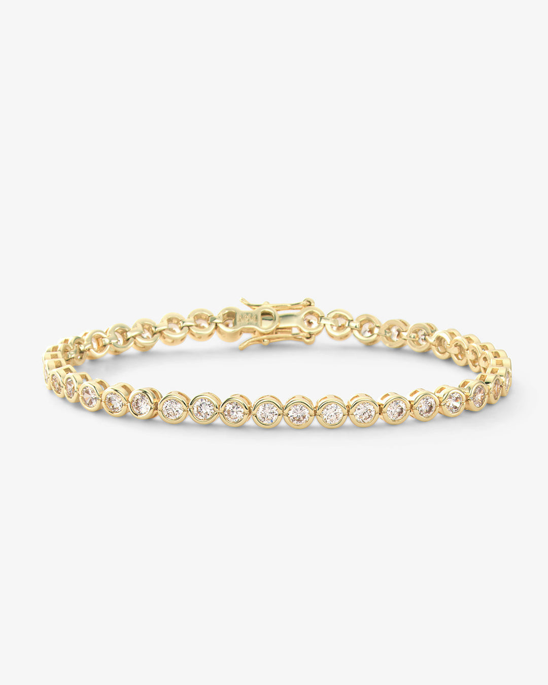 MELINDA MARIA: BARONESS TENNIS BRACELET- GOLD