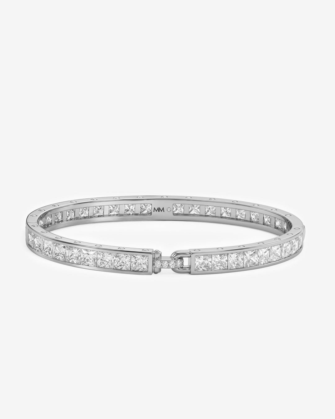 Ashley Melrose Lock Cuff 6mm- Silver