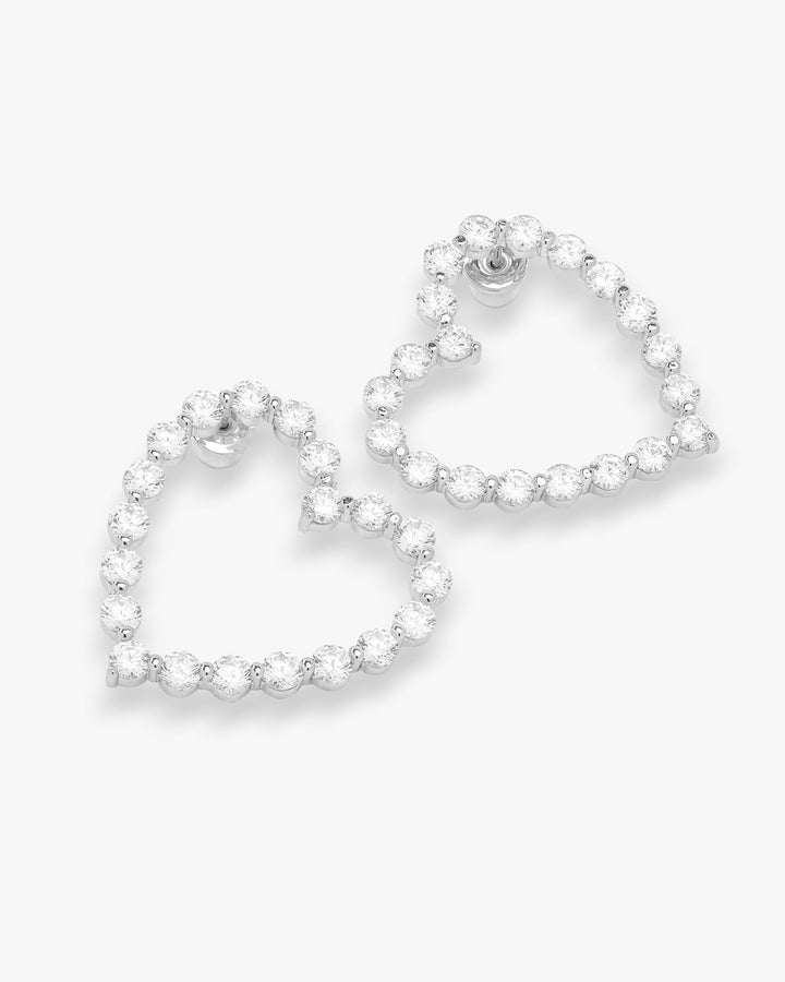 MELINDA MARIA: SHE'S AN ICON BABY HEART EARRING-SILVER