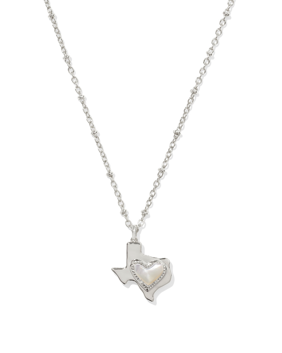 KENDRA SCOTT: ARI HEART TEXAS PENDANT-RHODIUM