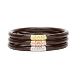 BuDhaGirl Three Kings All Weather Bangles: Chocolate