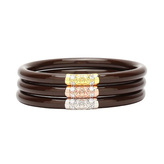 BuDhaGirl Three Kings All Weather Bangles: Chocolate