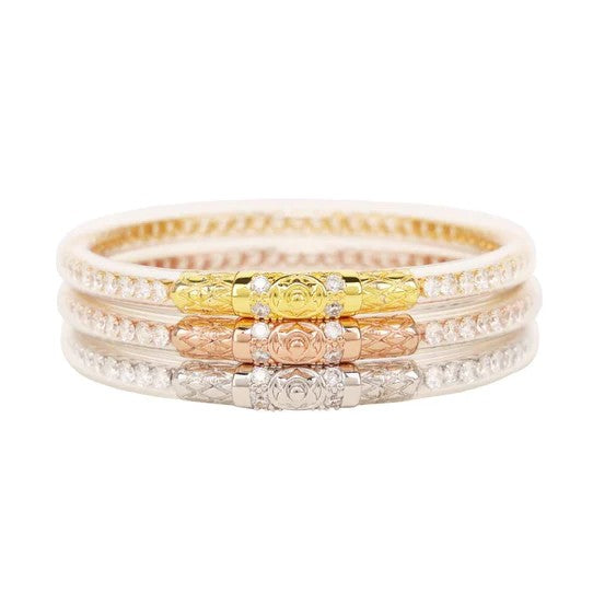 BuDhaGirl 3 Queens All Weather Bangles: Crystal