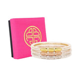 BuDhaGirl 3 Queens All Weather Bangles: Crystal